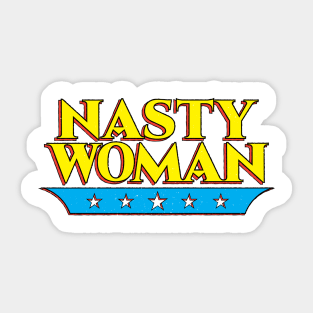 Nasty Woman Vintage Super Hero Sticker